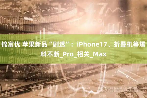 锦富优 苹果新品“剧透”：iPhone17、折叠机等爆料不断_Pro_相关_Max
